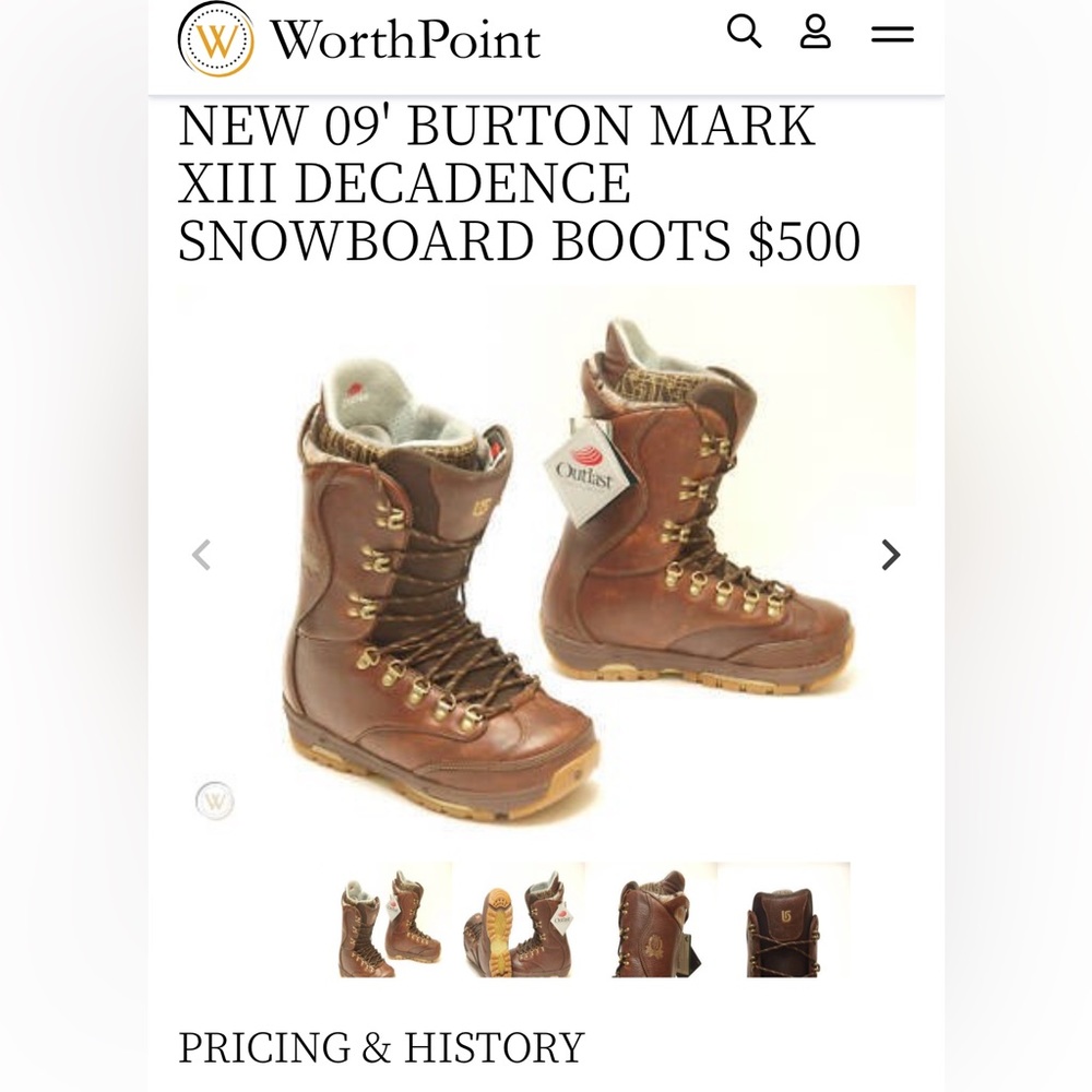 Vintage Burton Mark XIII Decadence Snowboard boot